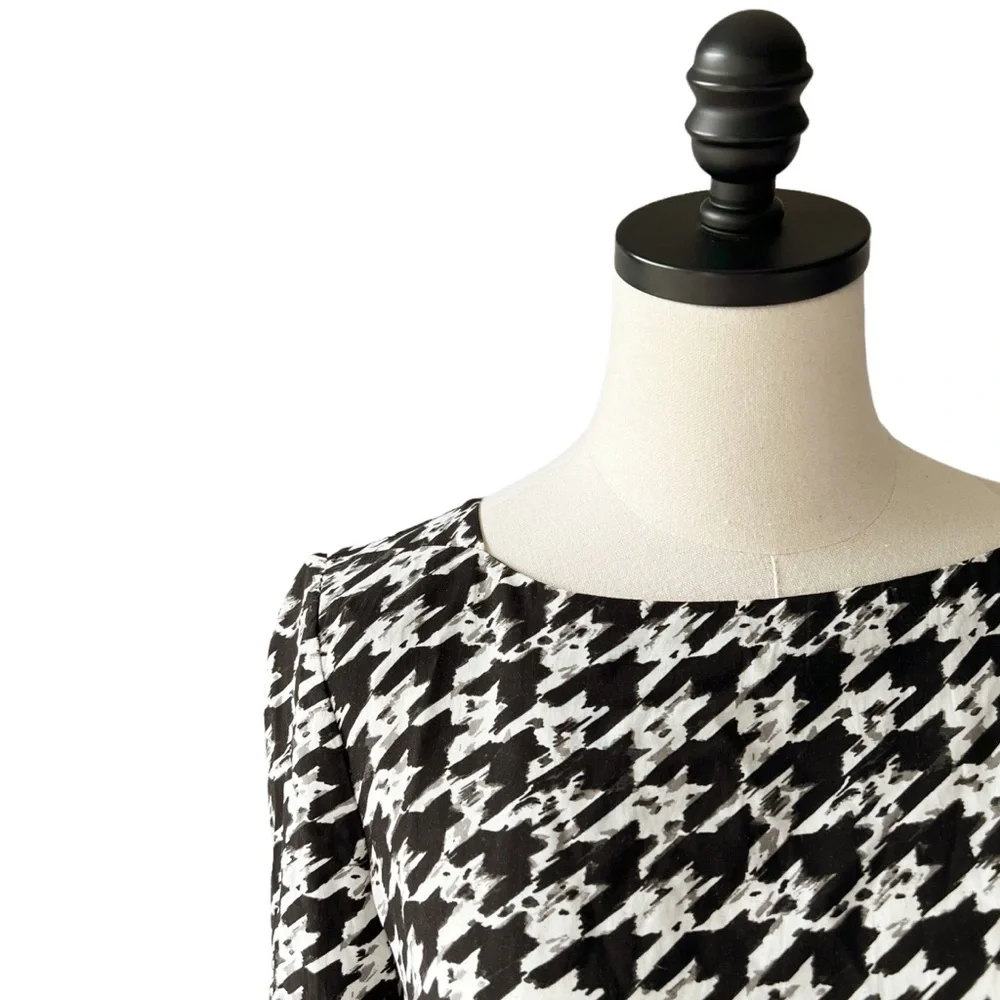 Hobbs Floretta Houndstooth Check Blouse | US 6 - Picture 3 of 10